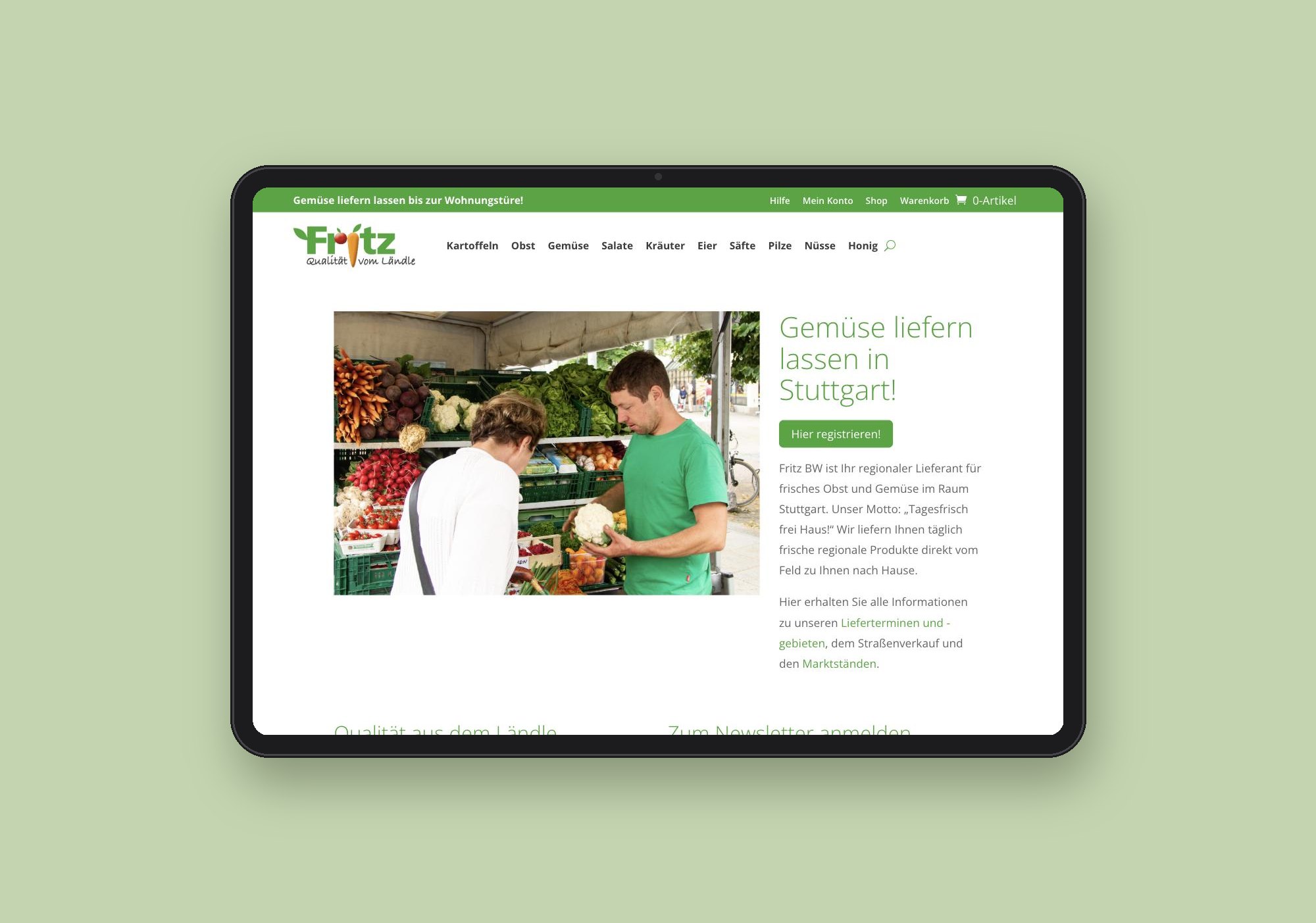 Website-Referenz Fritz BW – WordPress-Shop mit WooCommerce